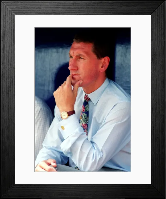 Framed Print : Coventry City vs Aldershot: Terry Butcher Leads the Sky Blues in a Friendly Match (1990s) Framed Print : Coventry City vs Aldershot: Terry Butcher Leads the Sky Blues in a Friendly Match (1990s)
