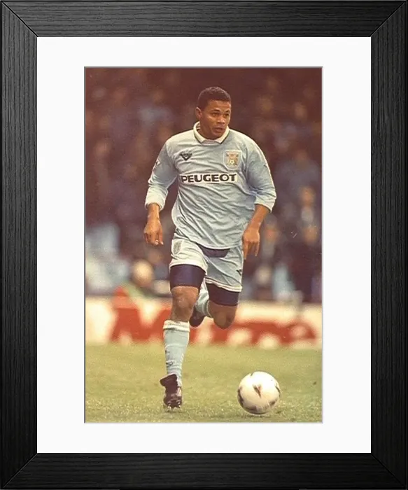 : John Salako in Action: Aston Villa vs. Coventry City : John Salako in Action: Aston Villa vs. Coventry City