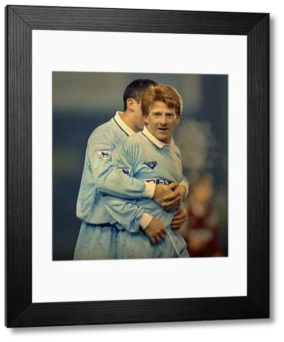 : Coventry City's Gordon Strachan and Paul Telfer Celebrate Victory over Manchester City : Coventry City's Gordon Strachan and Paul Telfer Celebrate Victory over Manchester City