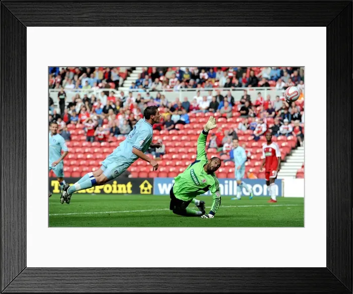 Framed Print : Lucas Jutkiewicz Scores First Goal for Coventry City in Npower Championship Match vs. Middlesbrough at Riverside Stadium Framed Print : Lucas Jutkiewicz Scores First Goal for Coventry City in Npower Championship Match vs. Middlesbrough at Riverside Stadium