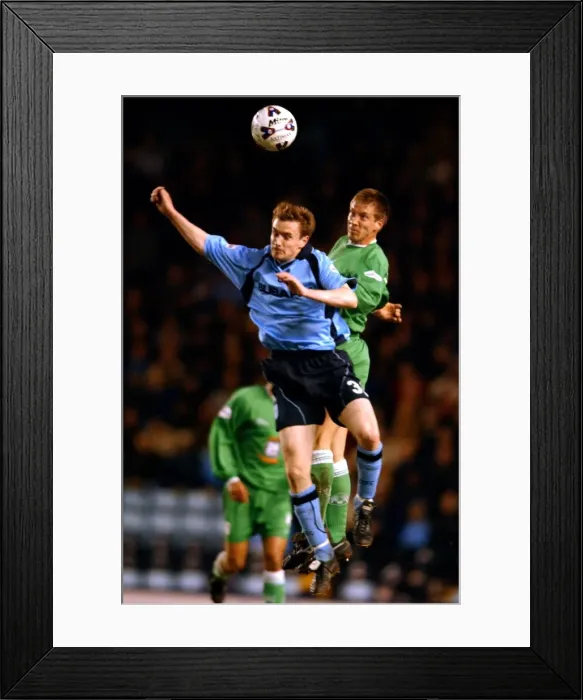 Framed Print : Battle for Supremacy: Coventry City vs. Millwall - Colin Healy vs. David Livermore (Nationwide League Division One, 12-04-2002) Framed Print : Battle for Supremacy: Coventry City vs. Millwall - Colin Healy vs. David Livermore (Nationwide League Division One, 12-04-2002)
