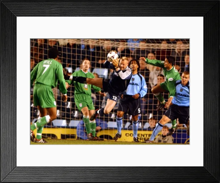 Framed Print : Coventry City vs Millwall: Magnus Hedman Claims the Ball in Nationwide League Division One (April 12, 2002) Framed Print : Coventry City vs Millwall: Magnus Hedman Claims the Ball in Nationwide League Division One (April 12, 2002)