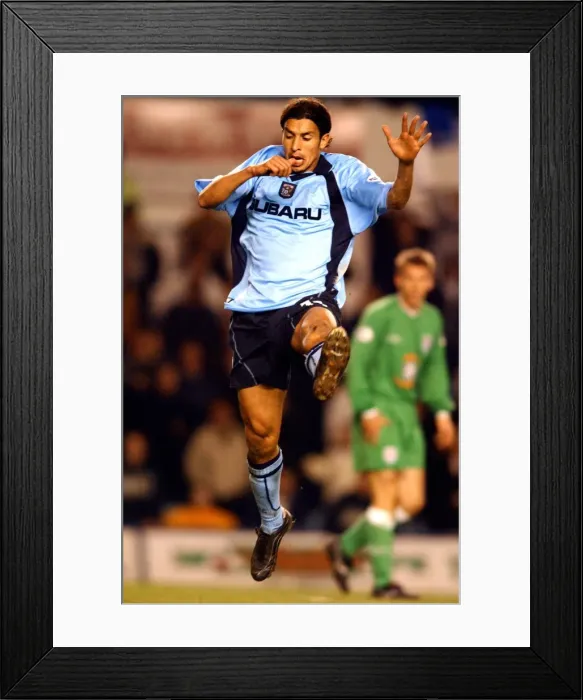 Framed Print : Coventry City vs Millwall: Youssef Chippo's Determination in Nationwide League Division One (12-04-2002) Framed Print : Coventry City vs Millwall: Youssef Chippo's Determination in Nationwide League Division One (12-04-2002)