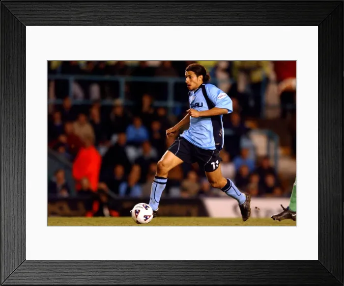 Framed Print : Coventry City vs Millwall: Youssef Chippo in Action (Division One, 12-04-2002) Framed Print : Coventry City vs Millwall: Youssef Chippo in Action (Division One, 12-04-2002)