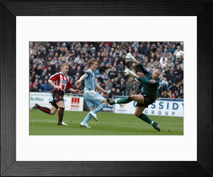 Framed Print : Gary McSheffery Scores for Coventry City Against Sheffield United in Coca-Cola Championship (11-03-2006) Framed Print : Gary McSheffery Scores for Coventry City Against Sheffield United in Coca-Cola Championship (11-03-2006)