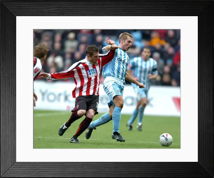 Framed Print : Scowcroft vs Horsfield: Coventry City vs Sheffield United Clash in Coca-Cola Championship (11-03-2006) Framed Print : Scowcroft vs Horsfield: Coventry City vs Sheffield United Clash in Coca-Cola Championship (11-03-2006)