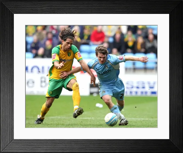 Framed Print : Coventry City vs. Norwich City: Championship Clash at Ricoh Arena - Tabb vs. Russell Battle for Ball Framed Print : Coventry City vs. Norwich City: Championship Clash at Ricoh Arena - Tabb vs. Russell Battle for Ball