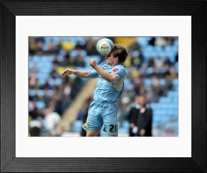 Framed Print : Coventry City vs Norwich City: Jay Tabb in Action at the Ricoh Arena - Championship Clash (08-03-2008)