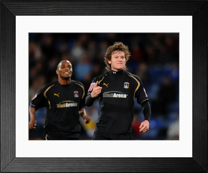 Framed Print : Aron Gunnarsson's First Goal for Coventry City: A Historic Moment Against Crystal Palace (07-04-2009) Framed Print : Aron Gunnarsson's First Goal for Coventry City: A Historic Moment Against Crystal Palace (07-04-2009)