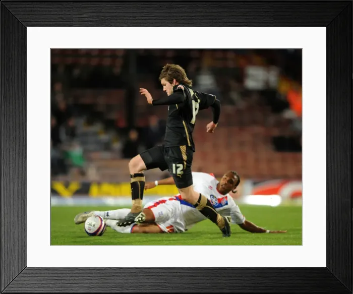 Framed Print : Neil Danns vs. Aron Gunnarsson: Intense Tackle in Coventry City vs. Crystal Palace Championship Match (07-04-2009) Framed Print : Neil Danns vs. Aron Gunnarsson: Intense Tackle in Coventry City vs. Crystal Palace Championship Match (07-04-2009)