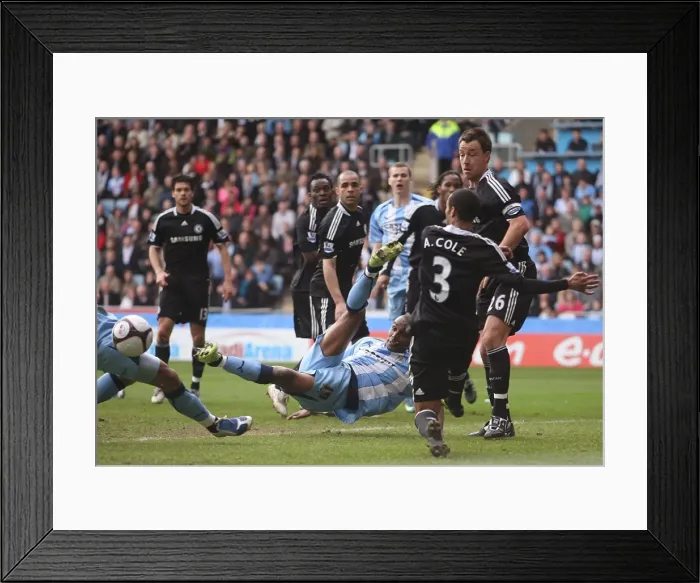 Framed Print : Coventry City vs Chelsea, FA Cup Sixth Round: Clinton Morrison's Attempt at Glory (07-03-2009) Framed Print : Coventry City vs Chelsea, FA Cup Sixth Round: Clinton Morrison's Attempt at Glory (07-03-2009)