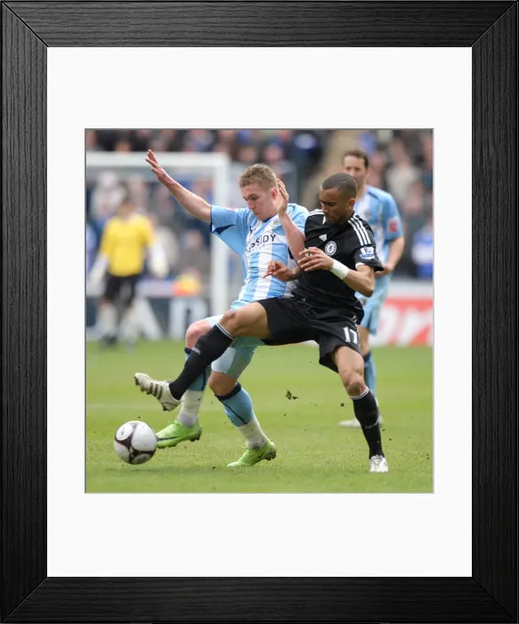 Framed Print : Battle for the Ball: Freddy Eastwood vs Jose Bosingwa, Coventry City vs Chelsea FA Cup Sixth Round, Ricoh Arena Framed Print : Battle for the Ball: Freddy Eastwood vs Jose Bosingwa, Coventry City vs Chelsea FA Cup Sixth Round, Ricoh Arena