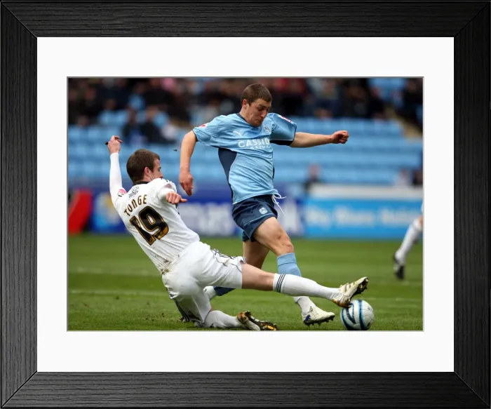 Framed Print : Coventry City vs Derby County: Championship Showdown at Ricoh Arena - Gary Deegan vs Michael Tonge (2010) Framed Print : Coventry City vs Derby County: Championship Showdown at Ricoh Arena - Gary Deegan vs Michael Tonge (2010)