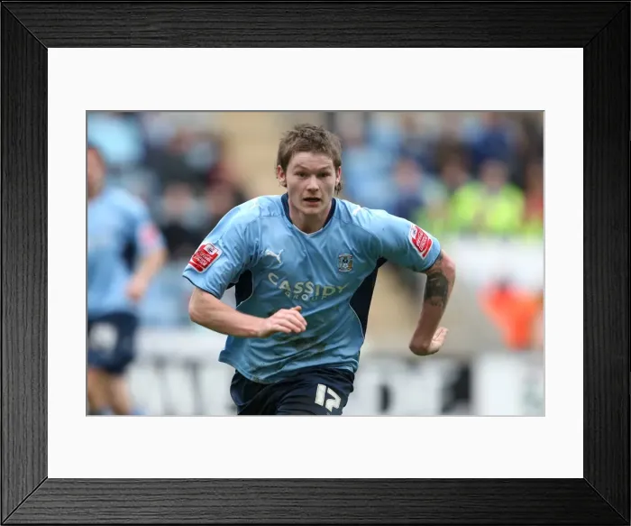 Framed Print : Coventry City vs Derby County: Aron Gunnarsson at Ricoh Arena - Championship Clash (03-04-2010)