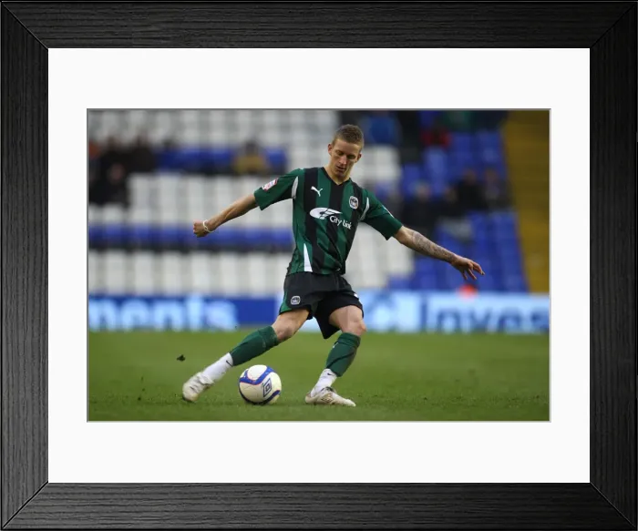Framed Print : Carl Baker of Coventry City in FA Cup Fourth Round Action Against Birmingham City at St. Andrew's Framed Print : Carl Baker of Coventry City in FA Cup Fourth Round Action Against Birmingham City at St. Andrew's
