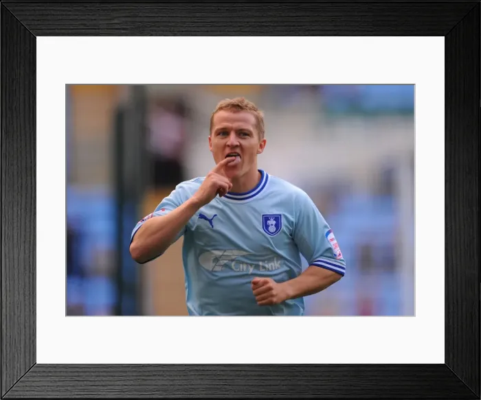 Framed Print : Coventry City's Gary McSheffrey Scores the Winner: Coventry City vs. Reading, Npower Championship (September 24, 2011, Ricoh Arena) Framed Print : Coventry City's Gary McSheffrey Scores the Winner: Coventry City vs. Reading, Npower Championship (September 24, 2011, Ricoh Arena)