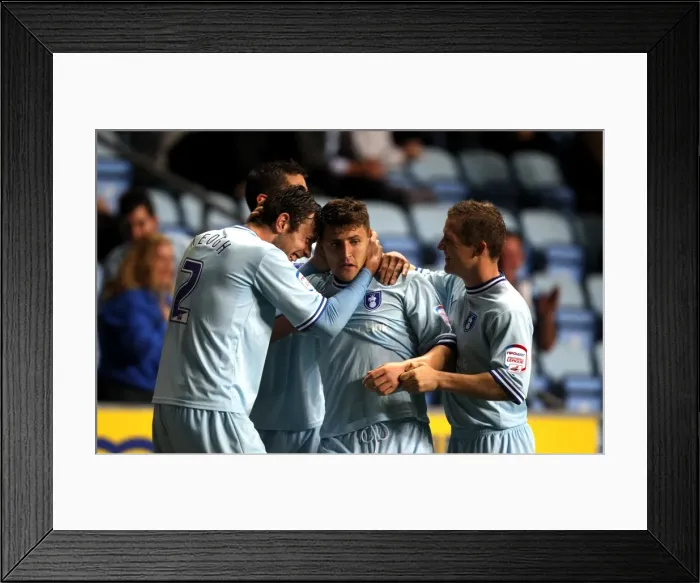 Framed Print : Coventry City FC: Gary Deegan Scores Second Goal vs. Blackpool in Npower Championship (27-09-2011) Framed Print : Coventry City FC: Gary Deegan Scores Second Goal vs. Blackpool in Npower Championship (27-09-2011)