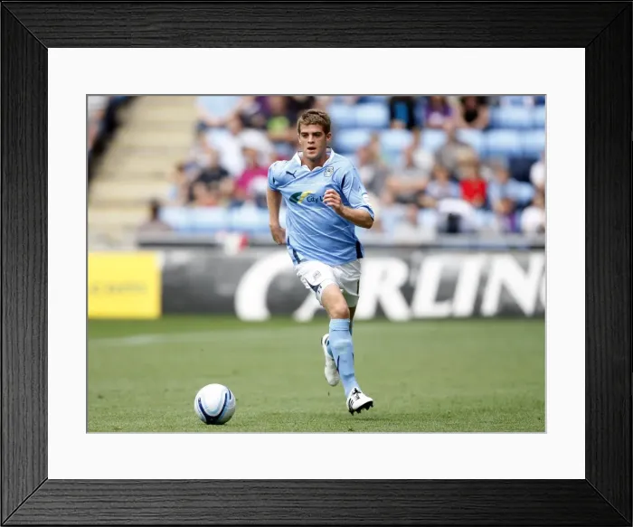 Framed Print : Coventry City vs Portsmouth: Martin Cranie at Ricoh Arena (Championship, 07-08-2010)