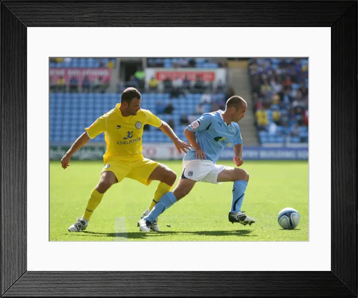 Framed Print : Coventry City vs. Leicester City: Clash at the Ricoh Arena - Michael Doyle vs. Richie Wellens (Npower Football League Championship, 2010)