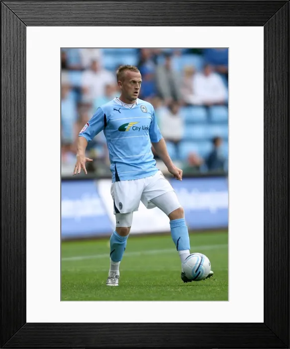 Framed Print : Sammy Clingan Faces Off Against Leicester City: Coventry City vs Leicester Championship Clash at Ricoh Arena (September 11, 2010) Framed Print : Sammy Clingan Faces Off Against Leicester City: Coventry City vs Leicester Championship Clash at Ricoh Arena (September 11, 2010)