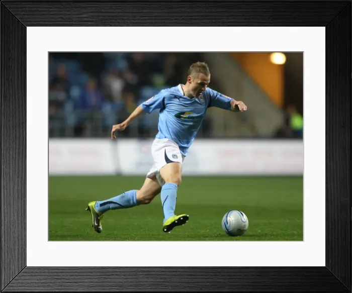 Framed Print : Gary McSheffrey of Coventry City vs Cardiff City in Npower Championship Match at Ricoh Arena (19-10-2010)
