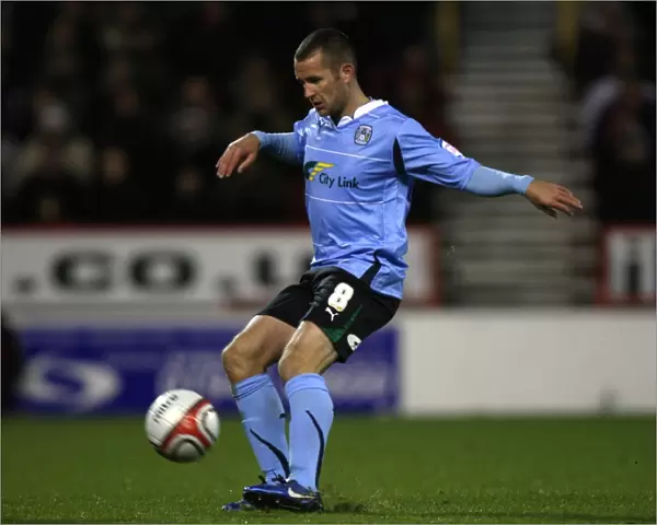 Michael Doyle of Coventry City Facing Off Against Nottingham Forest in the Npower Championship at City Ground (09-11-2010)