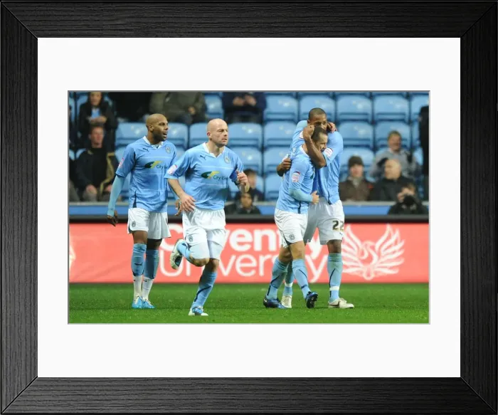 Framed Print : Coventry City's Michael Doyle Scores the Winning Goal Against Burnley in Npower Championship (Nov 20, 2010, Ricoh Arena) Framed Print : Coventry City's Michael Doyle Scores the Winning Goal Against Burnley in Npower Championship (Nov 20, 2010, Ricoh Arena)