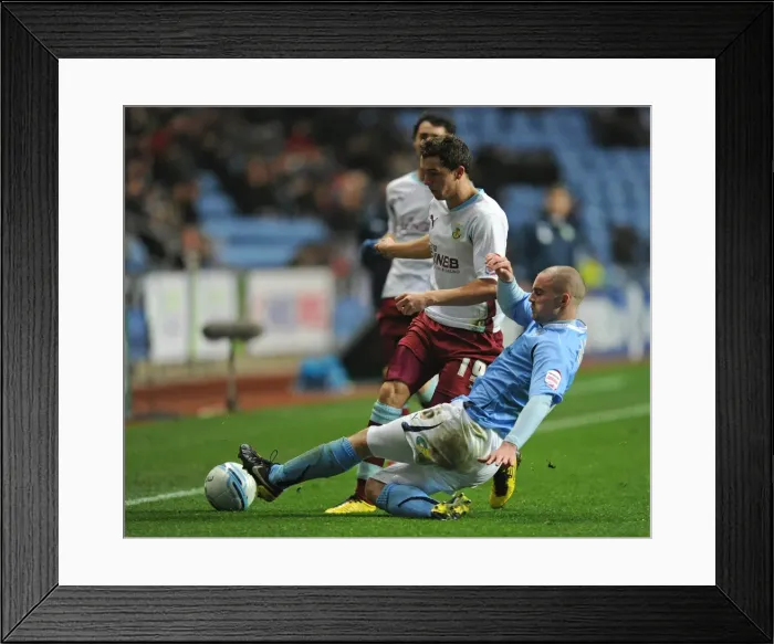 Framed Print : Jay Rodriguez vs. James McPake: A Championship Showdown at Ricoh Arena - Coventry City vs. Burnley (2010) Framed Print : Jay Rodriguez vs. James McPake: A Championship Showdown at Ricoh Arena - Coventry City vs. Burnley (2010)