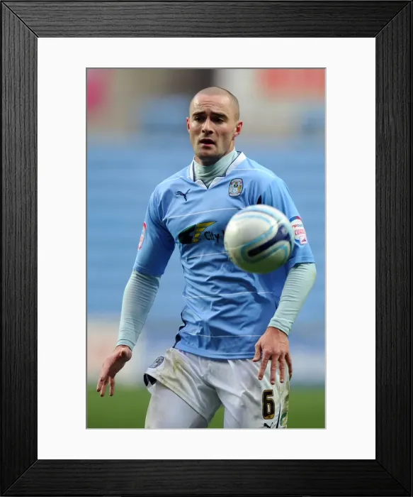 Framed Print : James McPake of Coventry City vs Burnley in the Npower Championship at Ricoh Arena (20-11-2010)