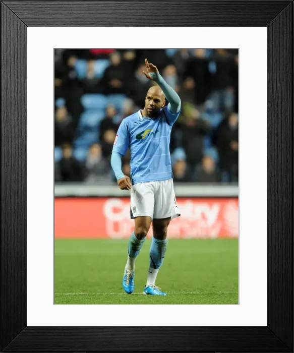Framed Print : Marlon King's Goal Celebration: Coventry City vs. Middlesbrough, Championship Match (December 4, 2010, Ricoh Arena) Framed Print : Marlon King's Goal Celebration: Coventry City vs. Middlesbrough, Championship Match (December 4, 2010, Ricoh Arena)