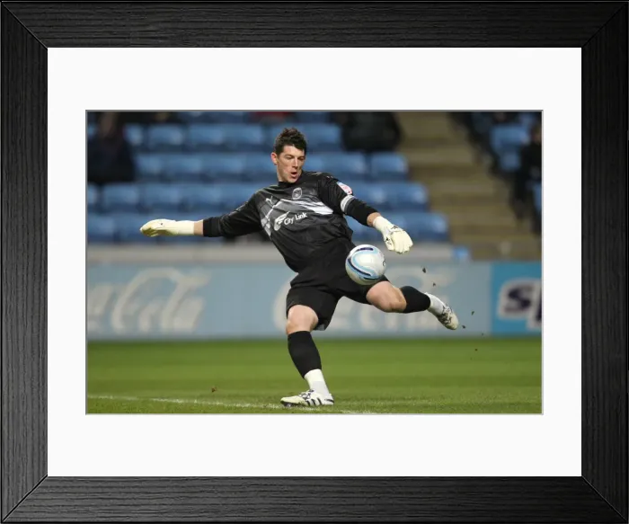 Framed Print : Showdown at Ricoh Arena: Keiren Westwood's Determined Performance for Coventry City Against Nottingham Forest (01-02-2011) Framed Print : Showdown at Ricoh Arena: Keiren Westwood's Determined Performance for Coventry City Against Nottingham Forest (01-02-2011)