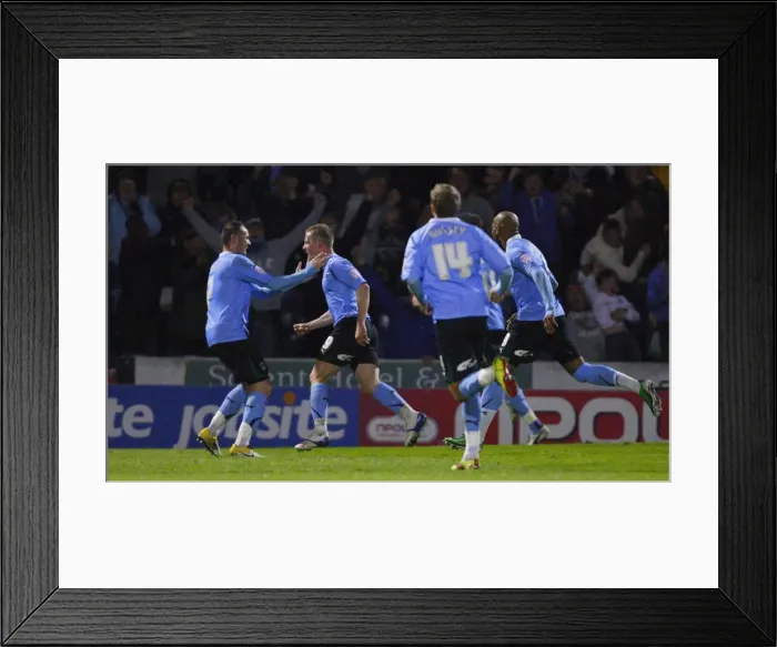 Framed Print : Coventry City's Gary McSheffrey Celebrates Goal in Npower Championship Match vs Portsmouth (April 2011) Framed Print : Coventry City's Gary McSheffrey Celebrates Goal in Npower Championship Match vs Portsmouth (April 2011)