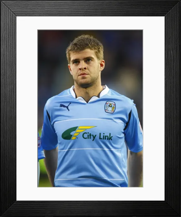 Framed Print : Martin Cranie of Coventry City Before Npower Championship Match at Fratton Park Against Portsmouth (April 12, 2011)