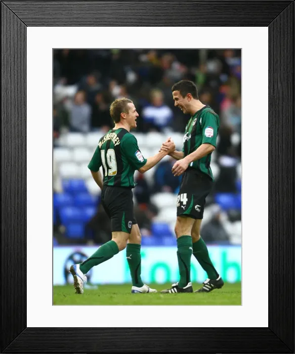 Framed Print : Coventry City FC: Double Delight - Celebrating a FA Cup Fourth Round Double Strike Against Birmingham City (January 2011) Framed Print : Coventry City FC: Double Delight - Celebrating a FA Cup Fourth Round Double Strike Against Birmingham City (January 2011)