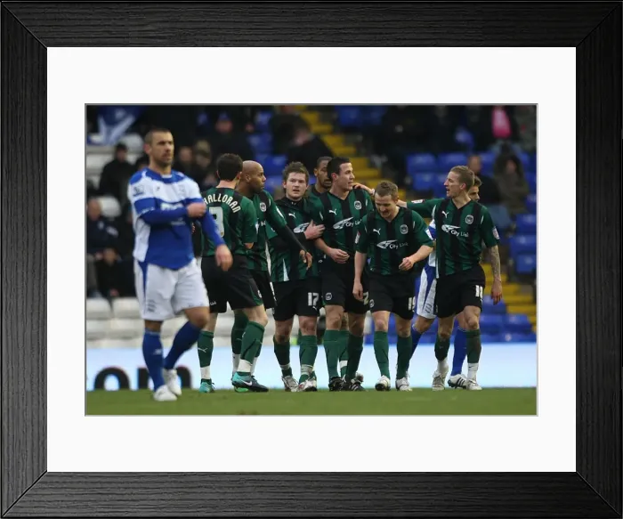 Framed Print : Coventry City Celebrate Second Goal Against Birmingham City in FA Cup Fourth Round Framed Print : Coventry City Celebrate Second Goal Against Birmingham City in FA Cup Fourth Round