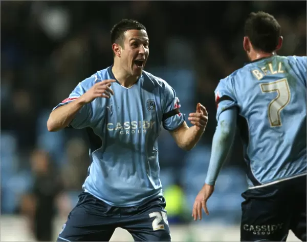 Coventry City vs Nottingham Forest: Richard Wood Scores the Opener in Championship Clash at Ricoh Arena (09-02-2010)