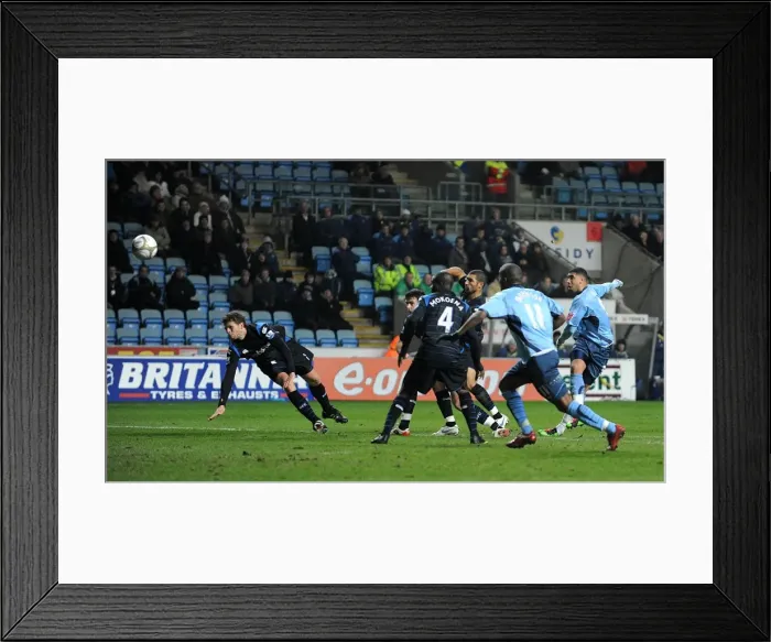 Framed Print : Leon Best Scores First for Coventry City Against Portsmouth in FA Cup Third Round Replay Framed Print : Leon Best Scores First for Coventry City Against Portsmouth in FA Cup Third Round Replay