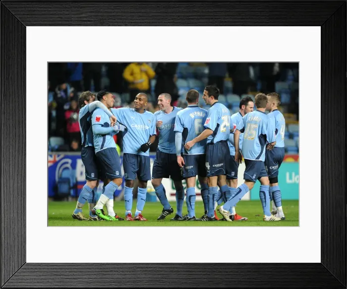 Framed Print : Leon Best Scores First Goal: Coventry City's FA Cup Upset Against Portsmouth (January 12, 2010) Framed Print : Leon Best Scores First Goal: Coventry City's FA Cup Upset Against Portsmouth (January 12, 2010)
