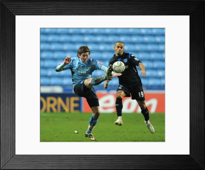 Framed Print : Battle for the FA Cup: Coventry City vs. Portsmouth - Aron Gunnarsson vs. Danny Webber Framed Print : Battle for the FA Cup: Coventry City vs. Portsmouth - Aron Gunnarsson vs. Danny Webber