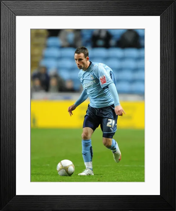 Framed Print : Intense Moment: Michael McIndoe in FA Cup Third Round Replay Action for Coventry City vs Portsmouth at Ricoh Arena Framed Print : Intense Moment: Michael McIndoe in FA Cup Third Round Replay Action for Coventry City vs Portsmouth at Ricoh Arena