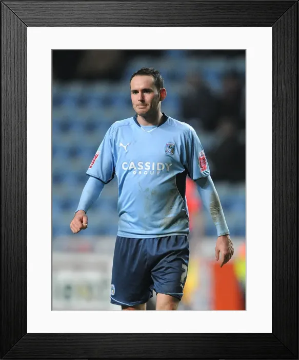 Framed Print : David Bell's Unforgettable Moment: Coventry City's FA Cup Upset Against Portsmouth (12-01-2010) Framed Print : David Bell's Unforgettable Moment: Coventry City's FA Cup Upset Against Portsmouth (12-01-2010)