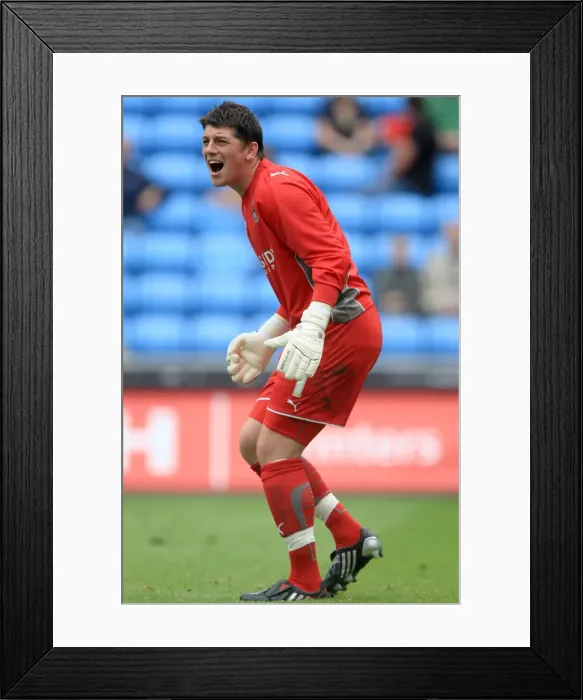 Framed Print : Coventry City FC vs Everton: Kieren Westwood Guarding the Net at Ricoh Arena (Pre-Season Friendly, 2009)