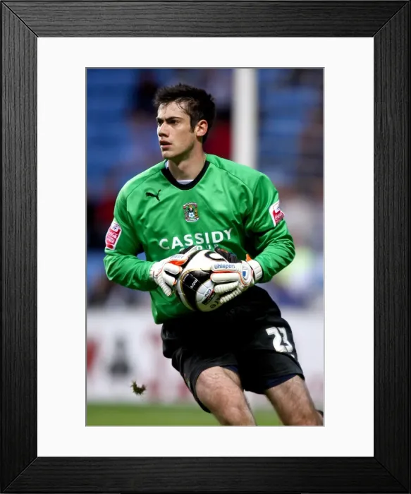 Framed Print : Coventry City FC vs Aldershot Town in Carling Cup Round 1: Daniel Ireland Guarding the Net at Ricoh Arena (August 13, 2008)