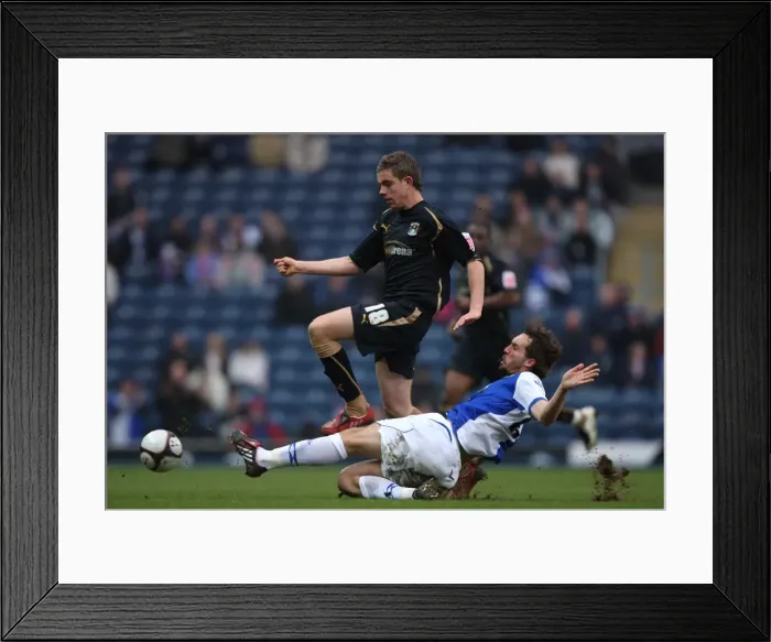Framed Print : Gael Givet vs. Jordan Henderson: A Pivotal Moment in the FA Cup Fifth Round Clash between Blackburn Rovers and Coventry City (14-02-2009) Framed Print : Gael Givet vs. Jordan Henderson: A Pivotal Moment in the FA Cup Fifth Round Clash between Blackburn Rovers and Coventry City (14-02-2009)