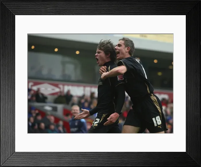 Framed Print : Coventry City's Double Celebration: Aron Gunnarsson Scores Second Goal vs. Blackburn Rovers in FA Cup Fifth Round (2009)