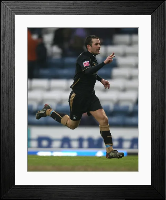 Framed Print : Coventry City's Michael Doyle Celebrates Second Goal in FA Cup Fifth Round Upset at Blackburn Rovers (February 14, 2009)