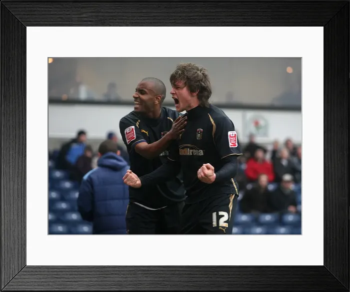 Framed Print : Double Trouble: Gunnarsson and Morrison Score in Coventry City's FA Cup Upset at Blackburn Rovers (14-02-2009) Framed Print : Double Trouble: Gunnarsson and Morrison Score in Coventry City's FA Cup Upset at Blackburn Rovers (14-02-2009)