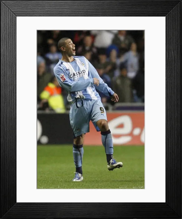 Framed Print : Coventry City FC Advances to FA Cup Quarter-Finals: Leon Best Celebrates Upset Over Blackburn Rovers Framed Print : Coventry City FC Advances to FA Cup Quarter-Finals: Leon Best Celebrates Upset Over Blackburn Rovers