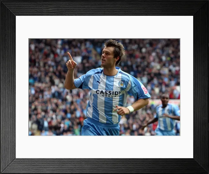 Framed Print : Coventry City's Elliot Ward: Penalty Goal Celebration vs. Norwich City (Championship Match, 09-08-2008) Framed Print : Coventry City's Elliot Ward: Penalty Goal Celebration vs. Norwich City (Championship Match, 09-08-2008)