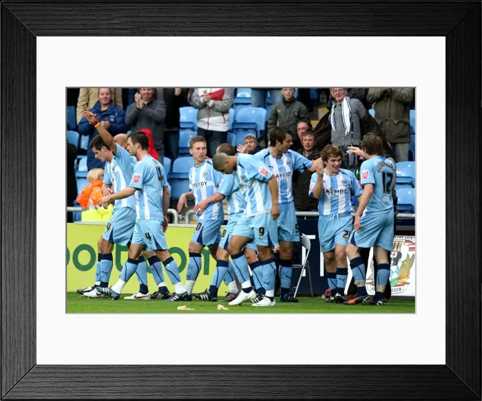 Framed Print : Coventry City FC: Jay Tabb Scores Opening Goal Against Southampton in Coca-Cola Championship (04-10-2008) Framed Print : Coventry City FC: Jay Tabb Scores Opening Goal Against Southampton in Coca-Cola Championship (04-10-2008)